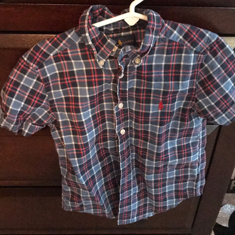 Kids plaid polo shirt 4/4T